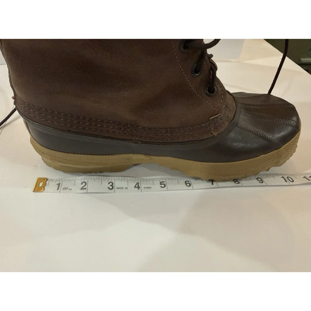 Vintage Eddie Bauer by SOREL Duck Boots Brown Suede Wool Lined Made Canada 6